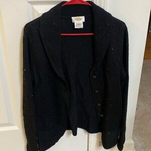 Black button up sweater